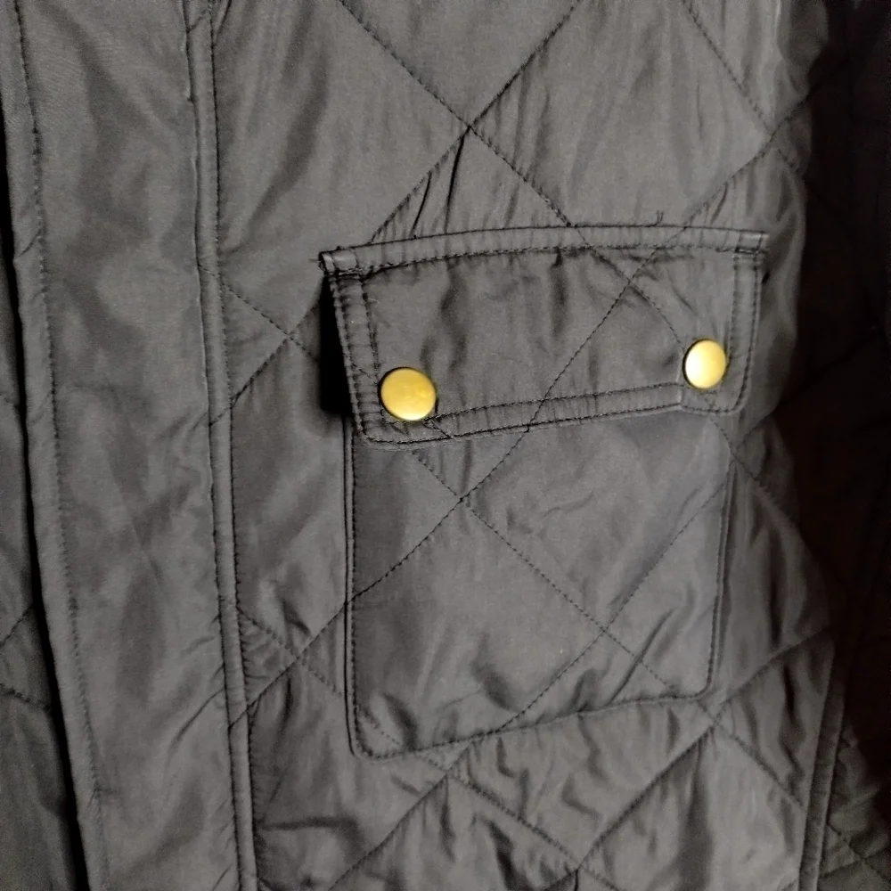 J. Crew Men's Greyson Quilted Field Jacket Black sz L